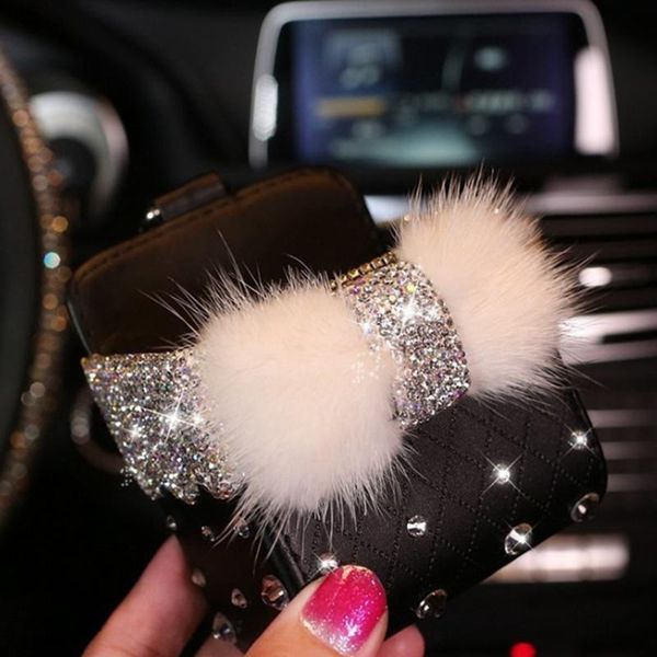 

car organizer phone storage box holder decor diamond rhinestones sale protable