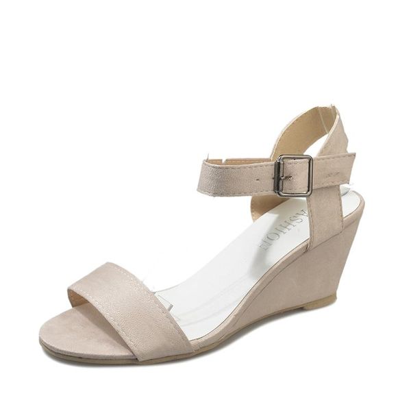 

women sandals thick bottom solid summer shoes platform casual wedges beach colorful, Black