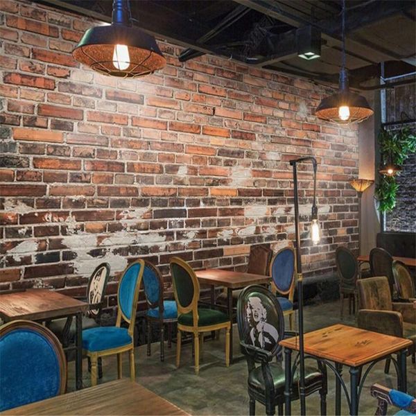 

wallpapers custom 3d wallpaper mural orange nostalgic red brick background wall living room bedroom decoration