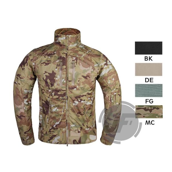 

tactical soft shell jacket emersongear outdoor windbreaker waterproof breathable lightweight combat coat hunting sets, Camo