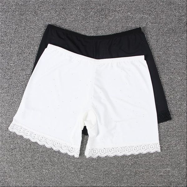 

lace bottoms ice womens legging silk under pants girls skirt soft comfortable wear underpants, Black