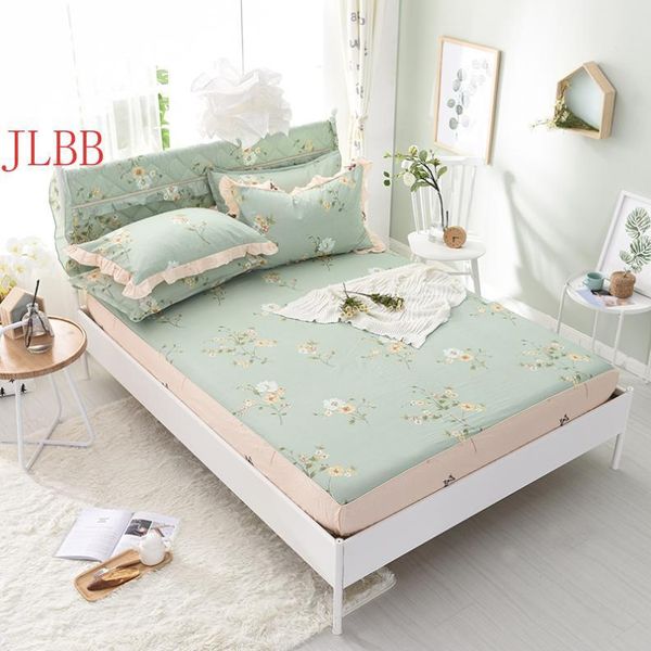 

bedding sets pastoral style fitted sheet 100% cotton elastic +2 pillowcase mattress cover summer bed set cushion 3pcs/set