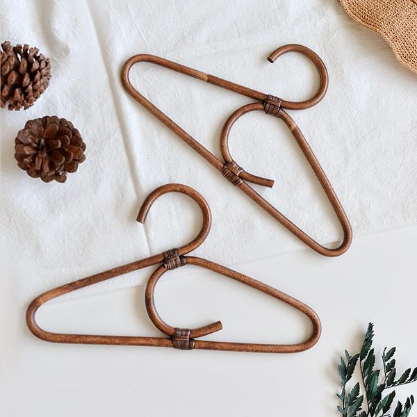 

hangers & racks rattan baby kids clothes hanger garments organizer rack children room decoration for scarf