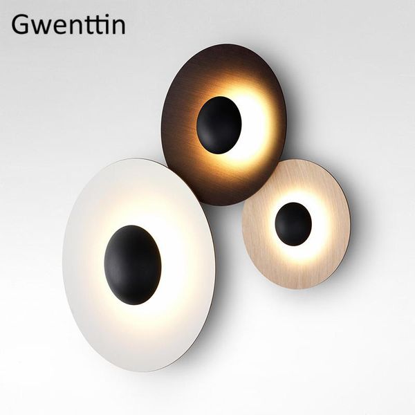 

wall lamp nordic modern straw hat led round moon sconce light fixtures for living room bedroom stair home decor luminaire