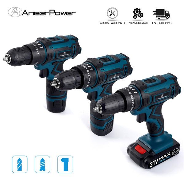 

professiona electric drills style 21v 16.8v 12v cordless screwdriver 3 functions wireless impact drill mini lithium battery charging hand