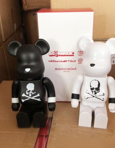 

New style 400% 28CM Bearbrick The ABS Skull Fashion bear Chiaki figures Toy For Collectors Be@rbrick Art Work model decoration toys gif