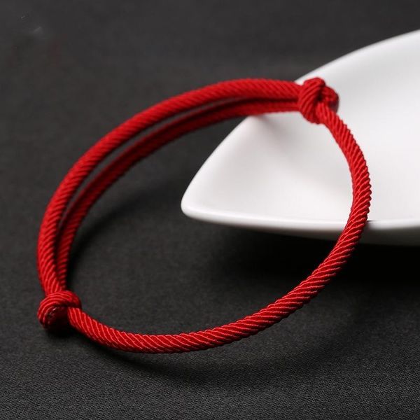 

charm bracelets lucky red rope bracelet women men handmade woven string couple jewelry, Golden;silver