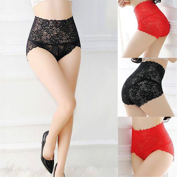 

women's panties lace women high waist knickers plus size female underwear bulift lingerie seamless briefs underpants, Black;pink
