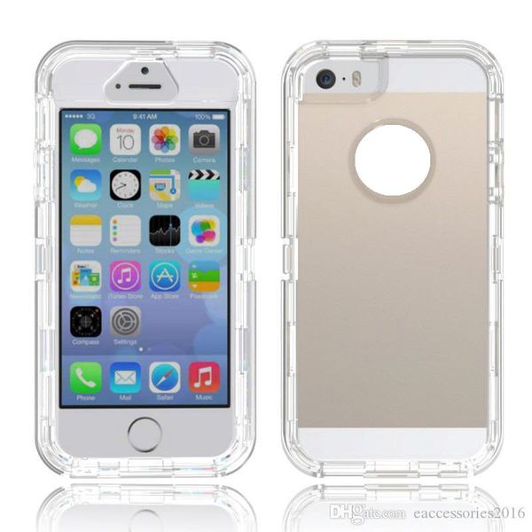 

defender military grade clear crystal cases+screen protector for iphone 11 12 pro max xr xs-max 6s 7 8g plus