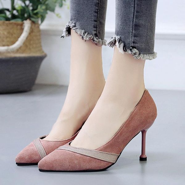 

dress shoes 8cm pumps high-heeled women's thin and 2021 autumn wild black professional work size