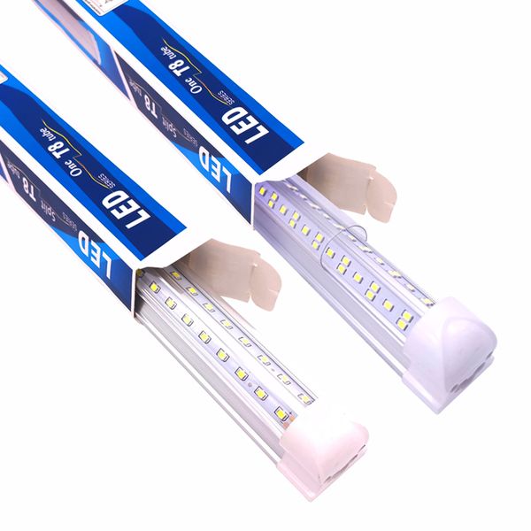 8FT 85V-265V T8 LED TUBE LIGHT 2FTH 3FT 3FT 4FT 5FT 6FT 18W 28W 36W 48W 56W 72W 100W 144W 7200LM 10000LM 14400LM Охладитель двери, соединяемый поверхностной головкой