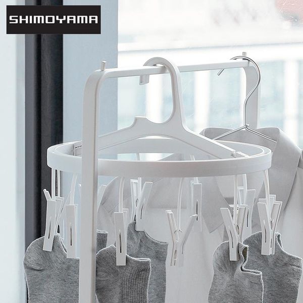 

hangers & racks shimoyama 12 clips clothes drying windproof socks underwear hanger multifunctional plastic folding dryer airer