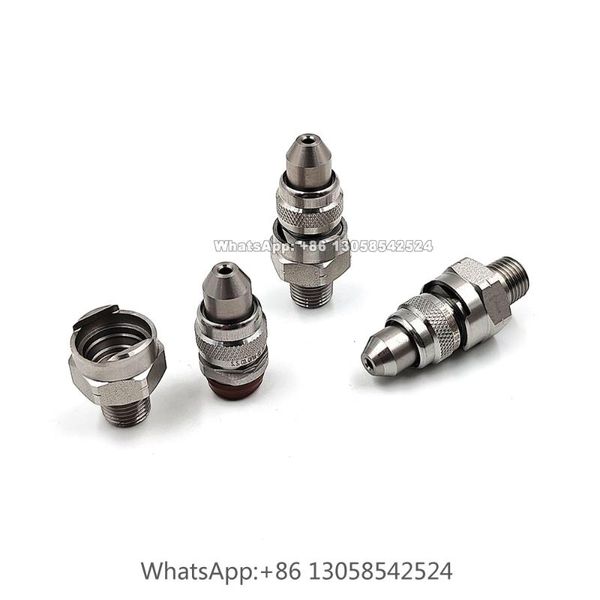 

watering equipments unijet 1/4" bspt ss304/316 narrow-angle full cone jet spray nozzle quick release high pressure cleaning cooling was