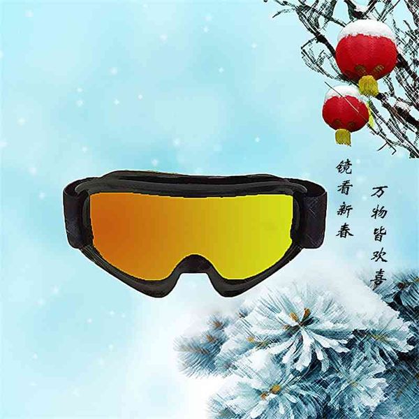 

New outdoor sports eye protection adult anti fog black cross country goggles