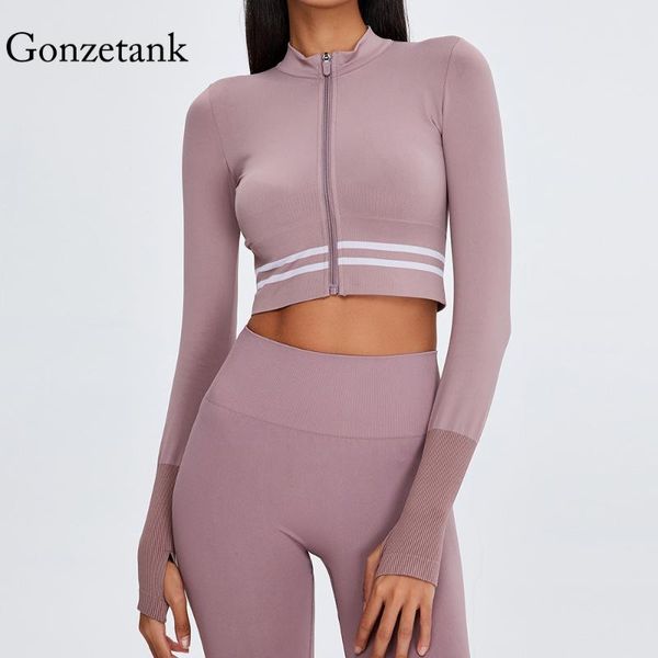 

spring zipper jacket sportswear sleeve sports running gym fashion clothes yoga outfit