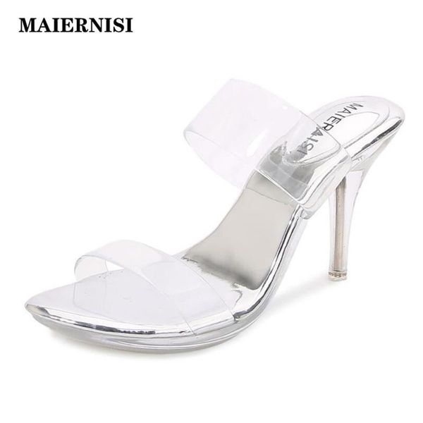 

summer women pumps silver pvc jelly slippers open toe high heels transparent perspex shoes heel clear sandals, Black