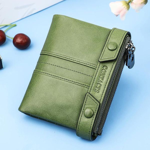 

contacts fashion women wallet leather coin purse for ladies genuine wallets small money bag quality card holder, Red;black