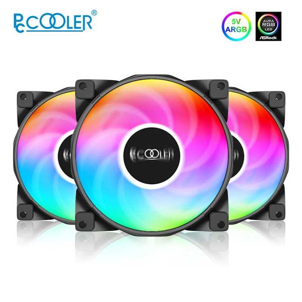 

fans & coolings pccooler 120mm pc case fan cooler led rgb silent 12v 4pin pwm cooling for computer adjust speed