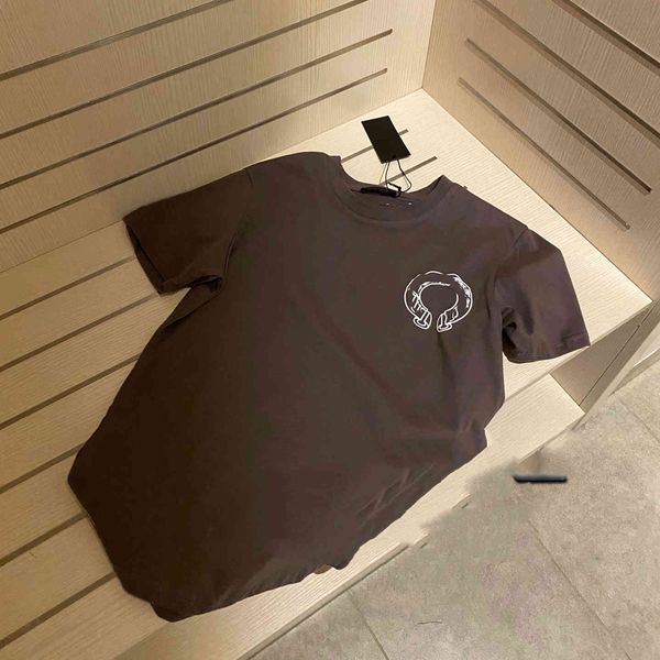 

t shirt foam letter horseshoe print short sleeve women's casual loose 2021 summer fashion brand, White