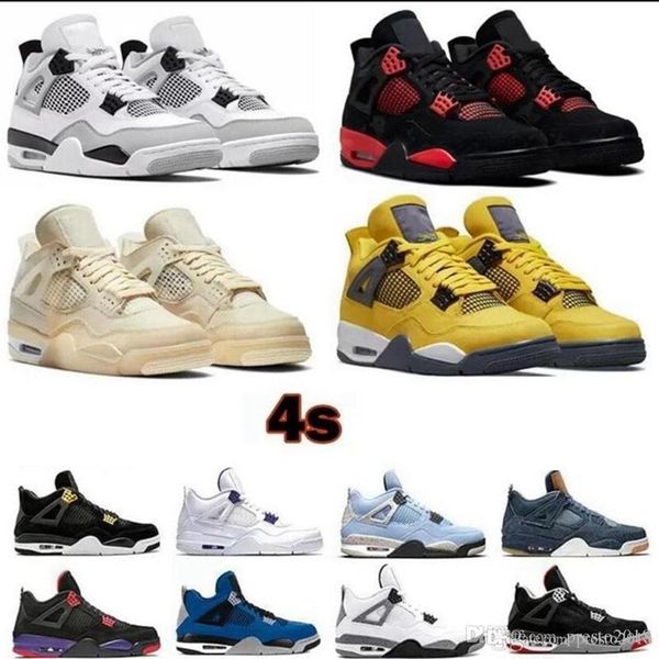 

new university blue fire red boots 4 4s mens basketball shoes cactus jack black cat metallic orange pine green paris trainers