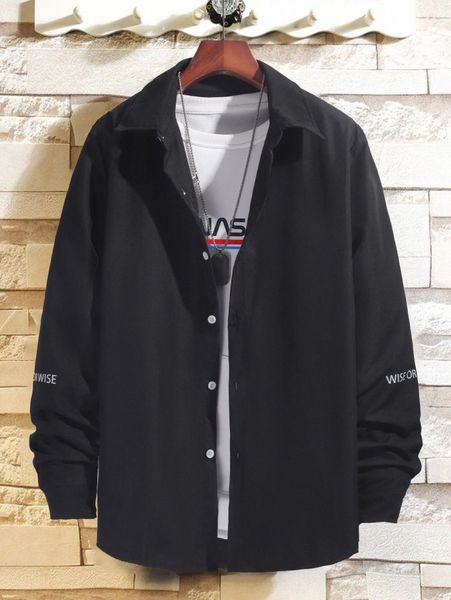 

men letter graphic shirt without tee y3by#, White;black