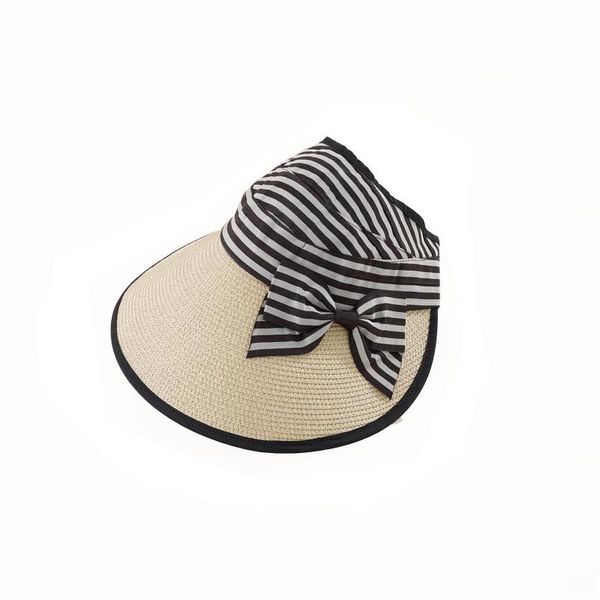 

wide brim hats summer straw hat empty sun visor ladies for outdoor sunhat beach female adjust sunshade folding cap #t1g, Blue;gray