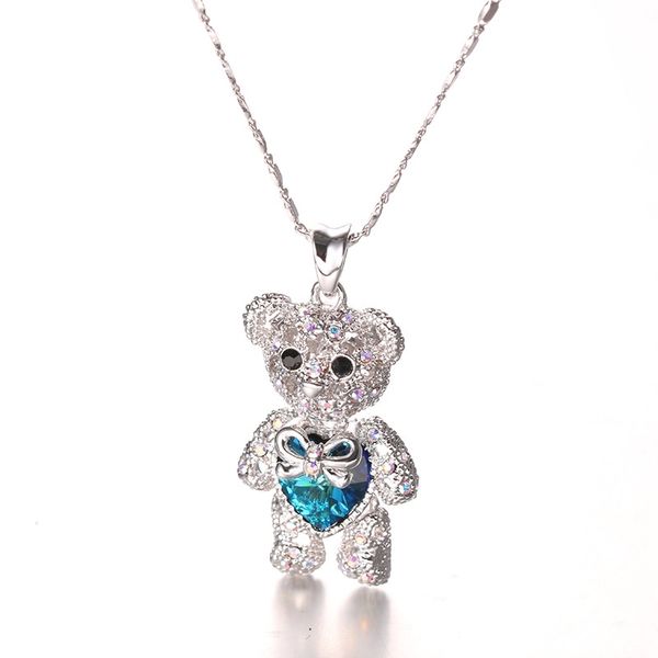 

necklace platinum swarovski crystal blu ray, Black