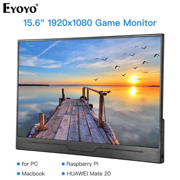 

monitors eyoyo 13.3" 15.6" type usb c dp 1080p fhd ultrathin ips hdr portable gaming monitor screen for switch ps4 lapphone