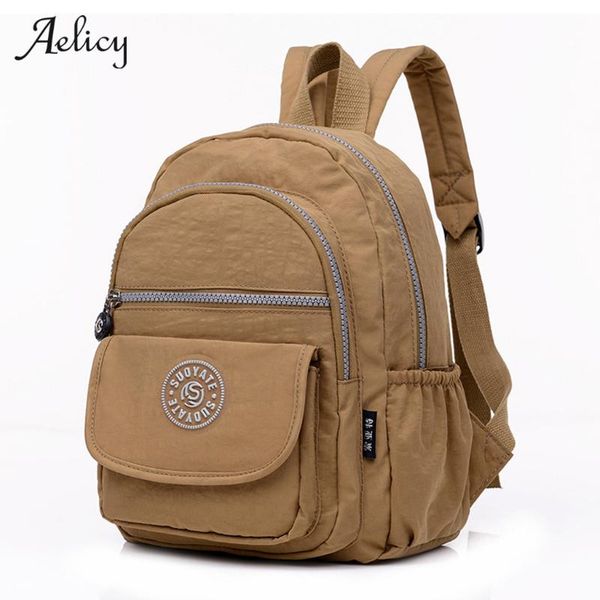 

backpack aelicy fashion large capacity retro denim school travel nylon bag