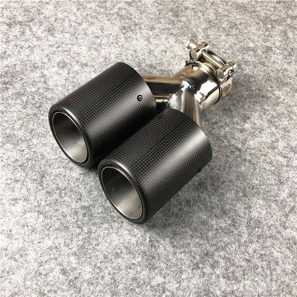 

motorcycle exhaust system 304 stainless steel mufflers end pipes car universal tips for akrapovic matte carbon fiber