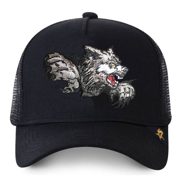 

factory wholesale 50% off supercrew animal hat spring and summer new wolf animal net hat truck parent-child baseball, Blue;gray
