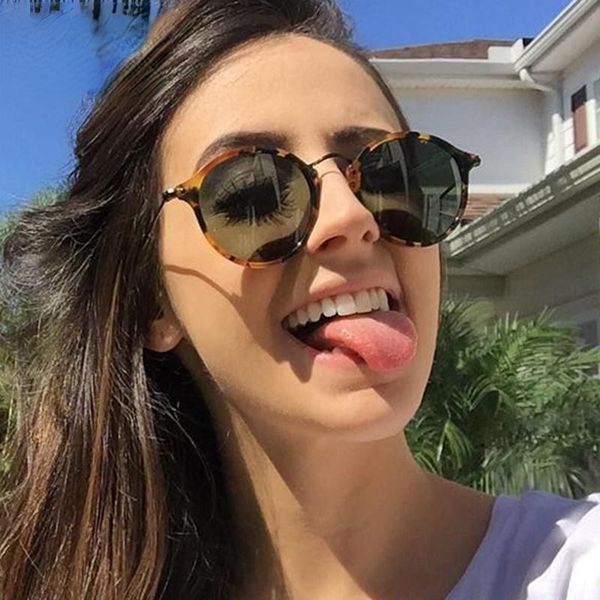

sunglasses fashion round women designer 2021 for women/men vintage, White;black