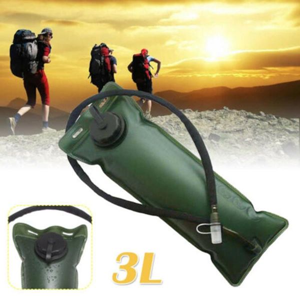 

hydration packs 3l green portable water bag for hiking bladder cycling camping kettle liner tpu+pvc+silicone outdoor