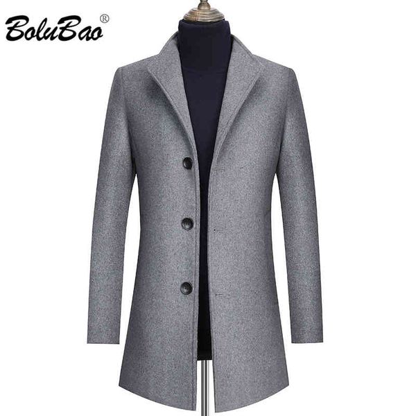 

bolubao - men's blend fashion winter et, wool european size raincoat, 2021, Black