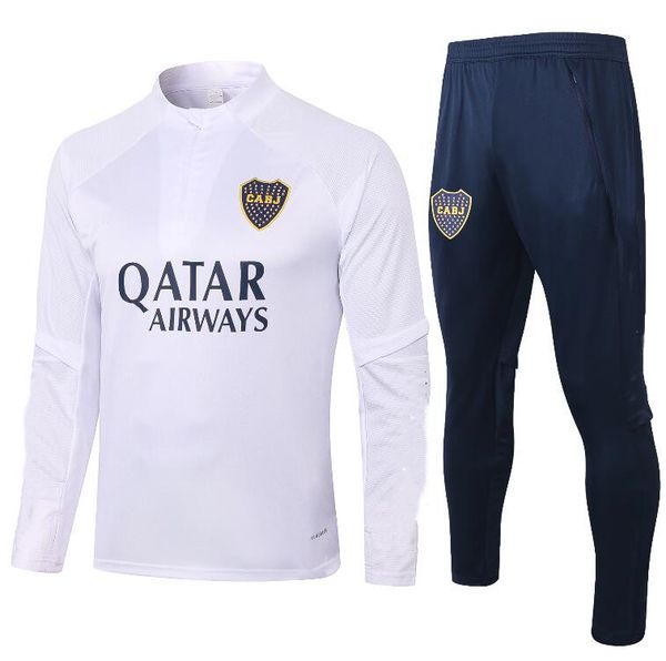 

21 22 boca juniors soccer tracksuit survetement 2021 de rossi gago junior football jacket training suit jogging set chandal ss, Black