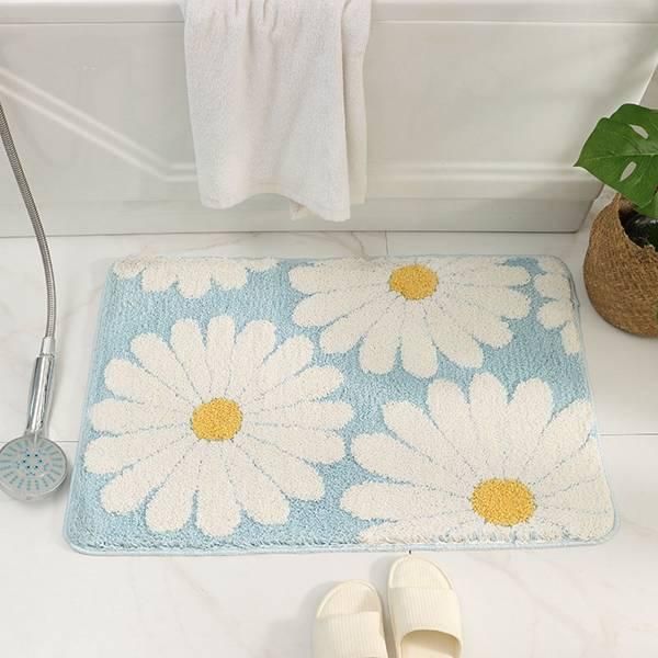 

carpets daisy bathroom mat nordic fluffy carpet bath room floor absorbent anti slip pad bathmat doormat home decor