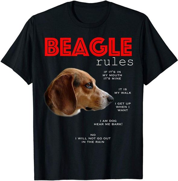 

funny rules for the owner of a beagle t-shirt size m-5xl, White;black