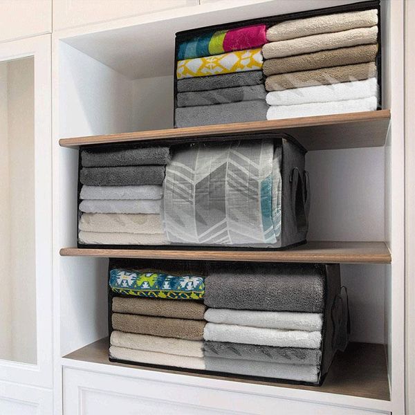 

clothing & wardrobe storage non-woven foldable underbed clothesorganizer large capacity save space family quit clothes box bag closet organi