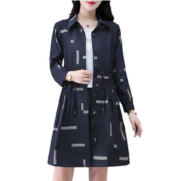 

women's trench coats oversized high-end atmosphere mid-length coat womens 2021 spring fashion casual all-match windbreaker overcoat fem, Tan;black