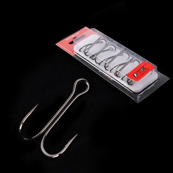 

fishing hooks ftk hook baitholder double bass lure holder tying crank set saltwater 10 pcs/lot needle fishhook 709