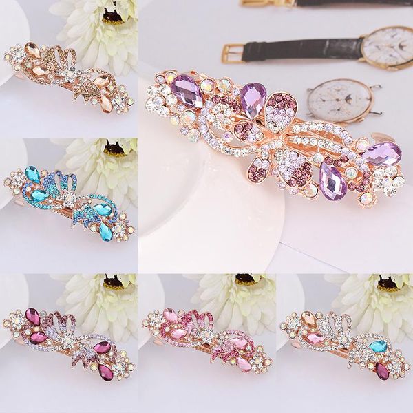 

hair clips & barrettes fashion bow designs pearl crystal rhinestones wedding bridal korean style barrette jewelry accessories, Golden;silver