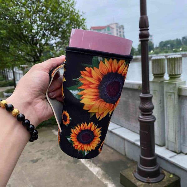 

new portable water bag 30oz handle car diving material ice cup cover ice cup cover