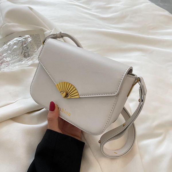 

evening bags solid color single shoulder bag women's casual fashion all-match high-quality texture cover type diagonal small square