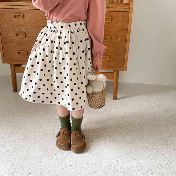 

spring cotton wave point princess skirt children's dot children cloth toddler girl clothes 210515, Blue