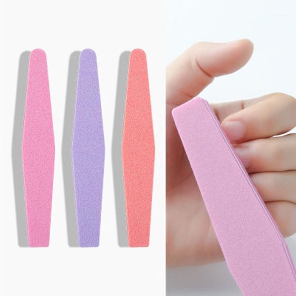

100/180 nail file double sid buffer trimmer buffing slim crescent beauty tools washable sanding spong bloc polissoir ongles1