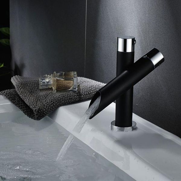 

bathroom sink faucets brass one hole kitchen single handle mixer tap small waterfall cold black basin faucet deck mount home chrome