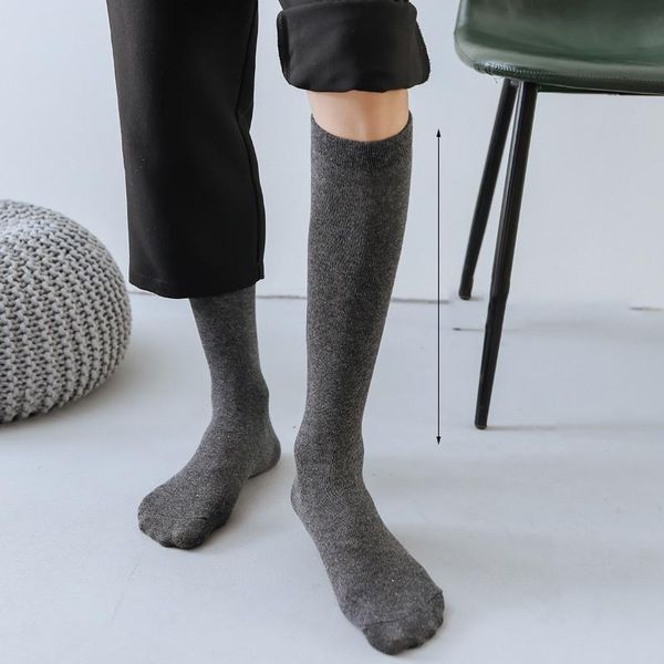 

men's socks 1 pair winter fashion pure cotton deodorant mens solid color large business harajuku casual long black warm compression