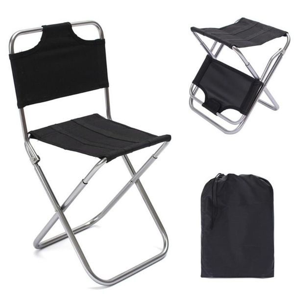 

camp furniture small outdoor portable mini oxford folding chair aluminum backrest fishing stool camping chairs with carry bag
