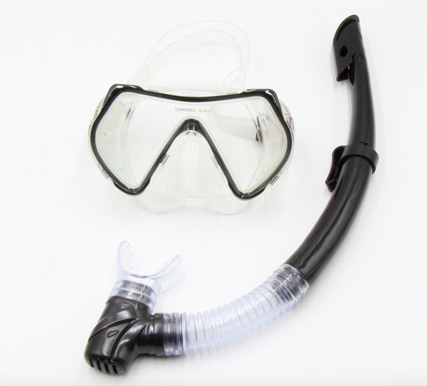 

snorkeling suit diving goggles semi-dry snorkel environmental protection pvc large field of view mask su masks