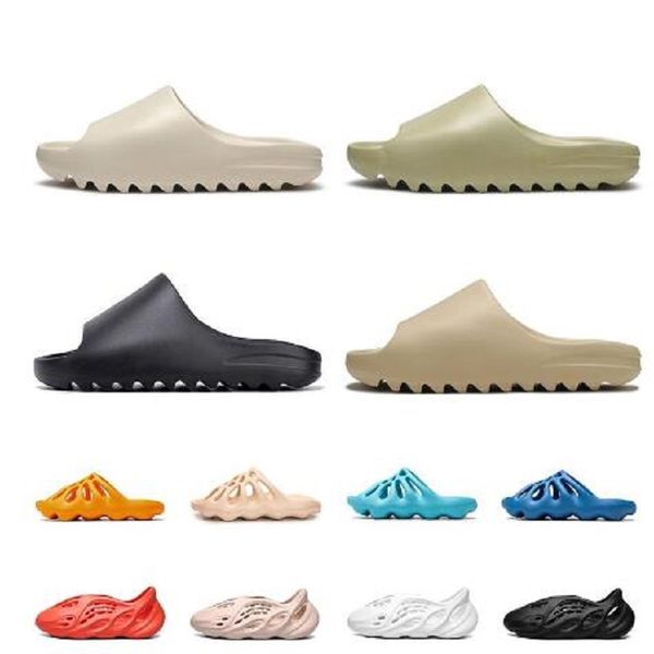 

2021 with box bone earth shoes 450 foam runner shoe graffiti slipper men women brown desert sand slide resin sandals